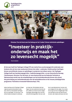 Inspiratieartikel A4 - Investeer in het praktijkonderwijs