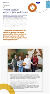 jpeg Artikel - Praktijkgericht onderwijs in volle bloei